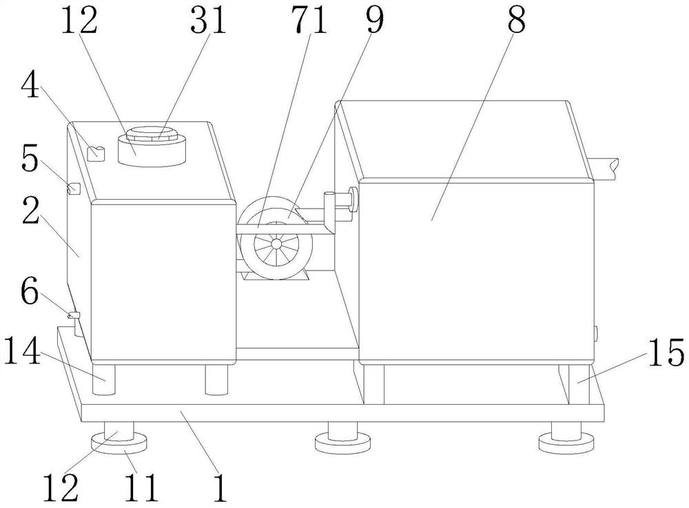 Waste gas and wastewater integrated treatment device and treatment method thereof