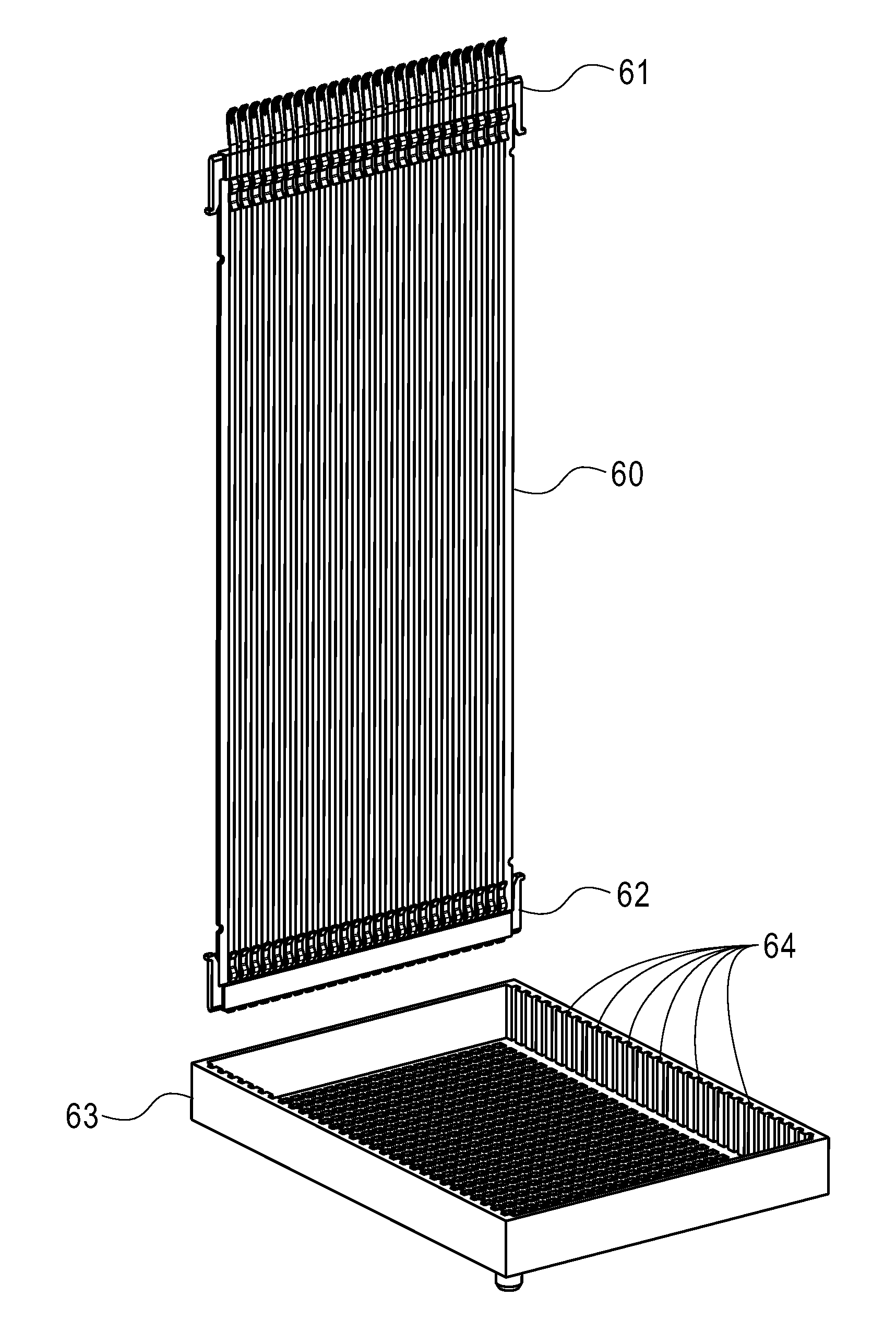 Tall mezzanine connector