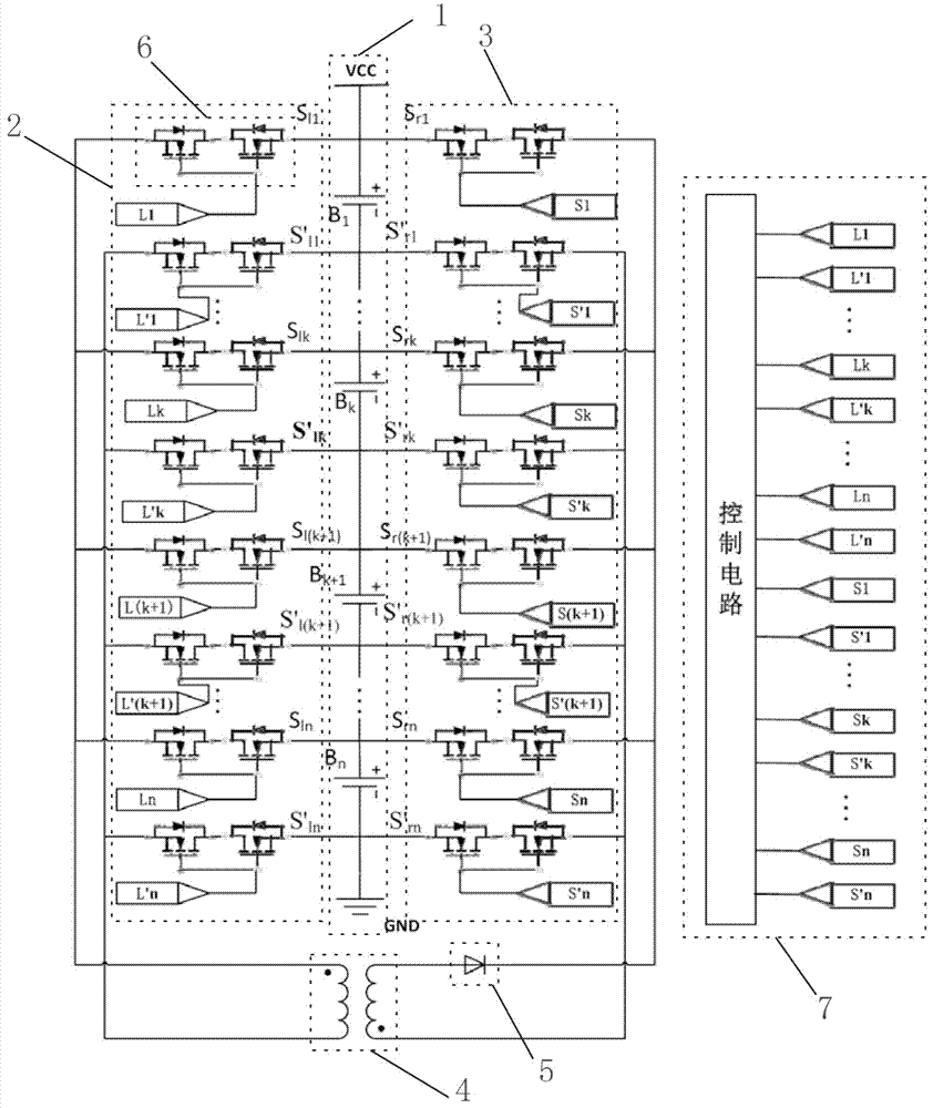 Flyback circuit-based battery pack lossless balance circuit