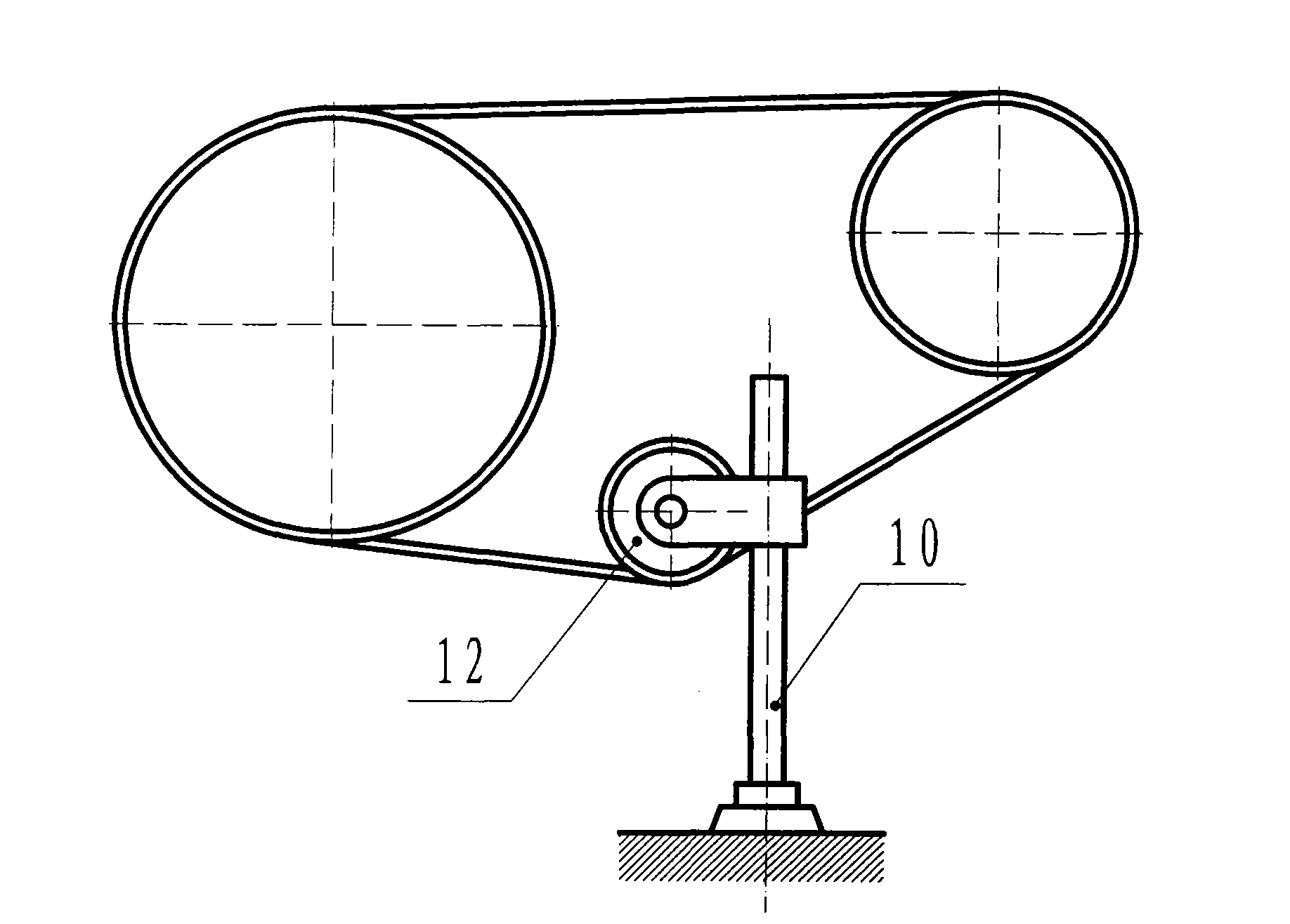 Quick automatic tensioning mechanism of dynamic triple connecting rod