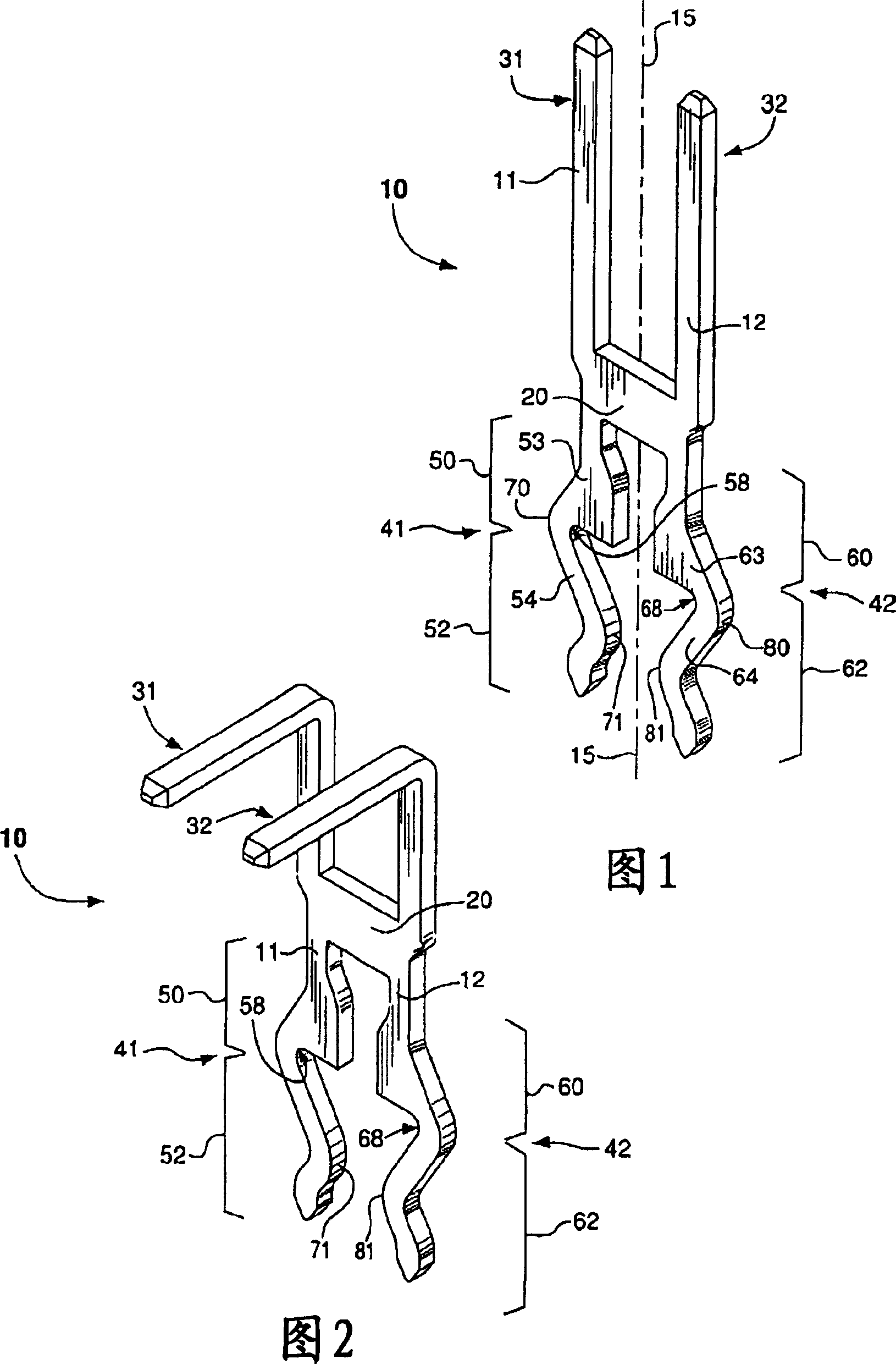 Electric connector and used connecting piece