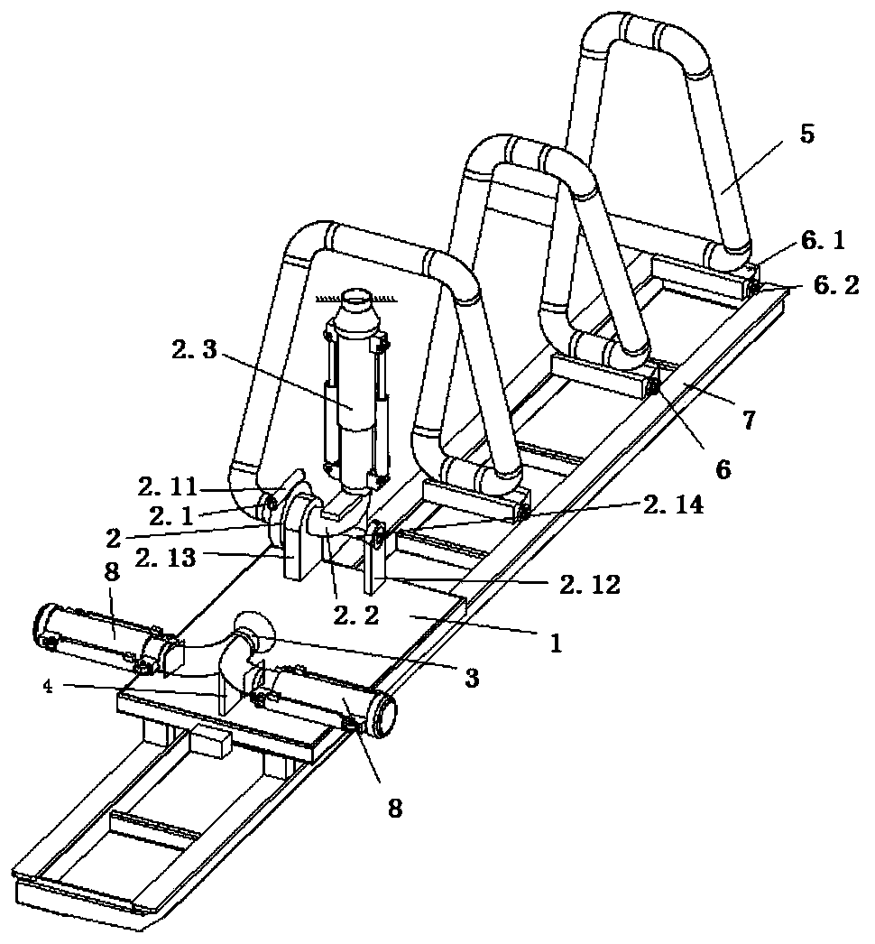 Concrete spreading trolley, concrete spreader and trolley