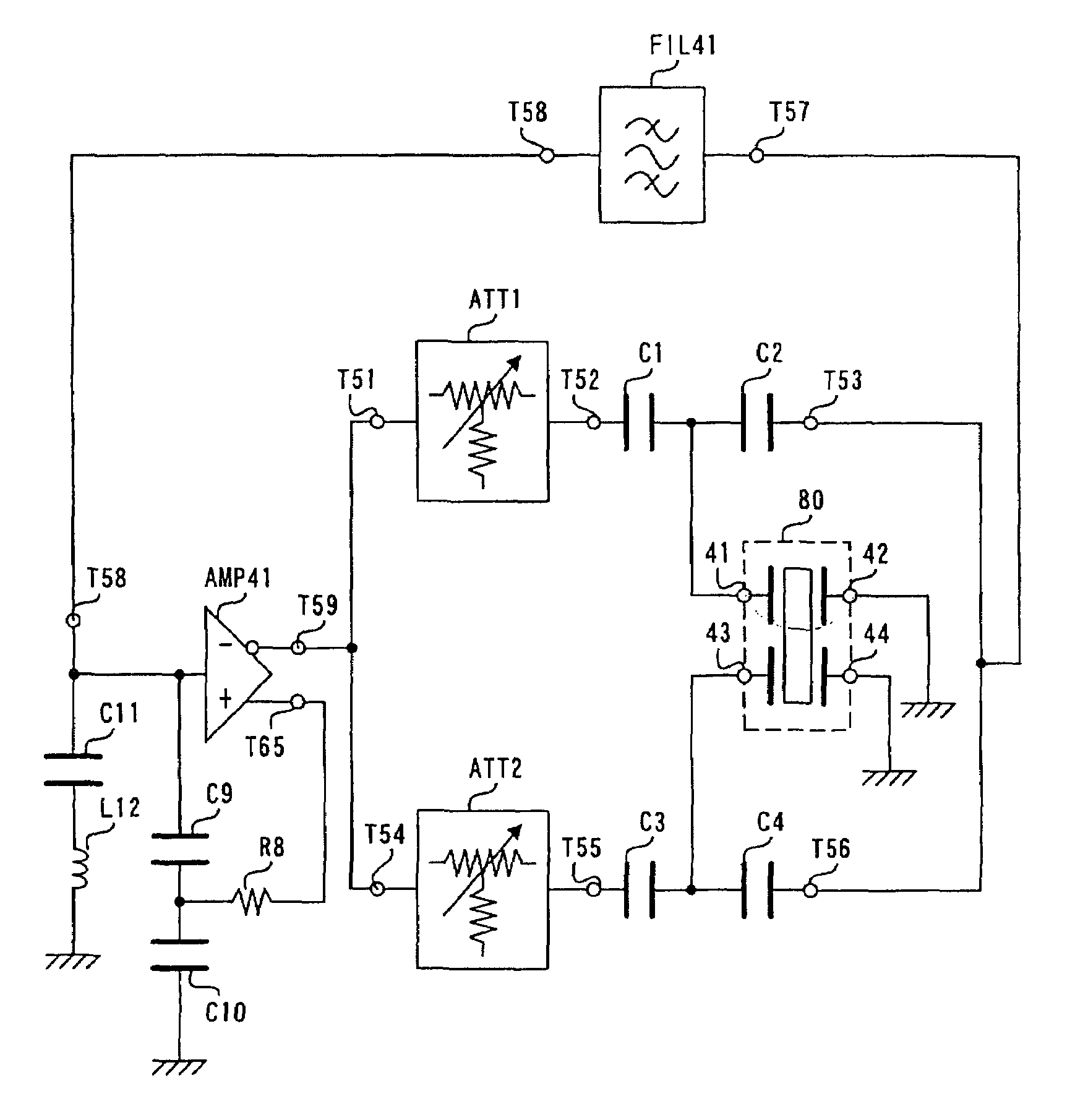 Composite resonance circuit and oscillation circuit using the circuit
