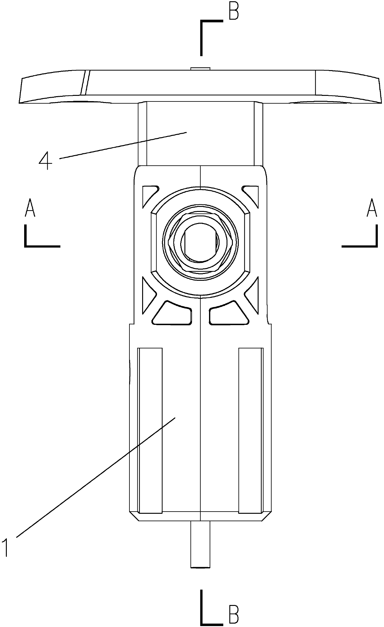 Rotary shaft structure for table lamp and threading method for rotary shaft