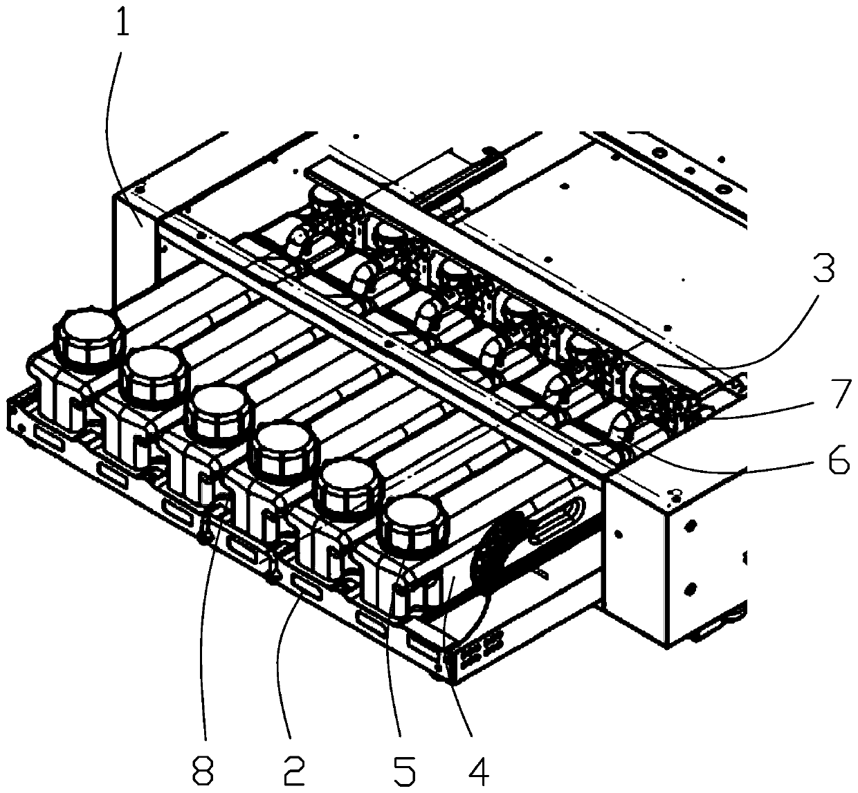 A drawer-type reagent device for a staining instrument