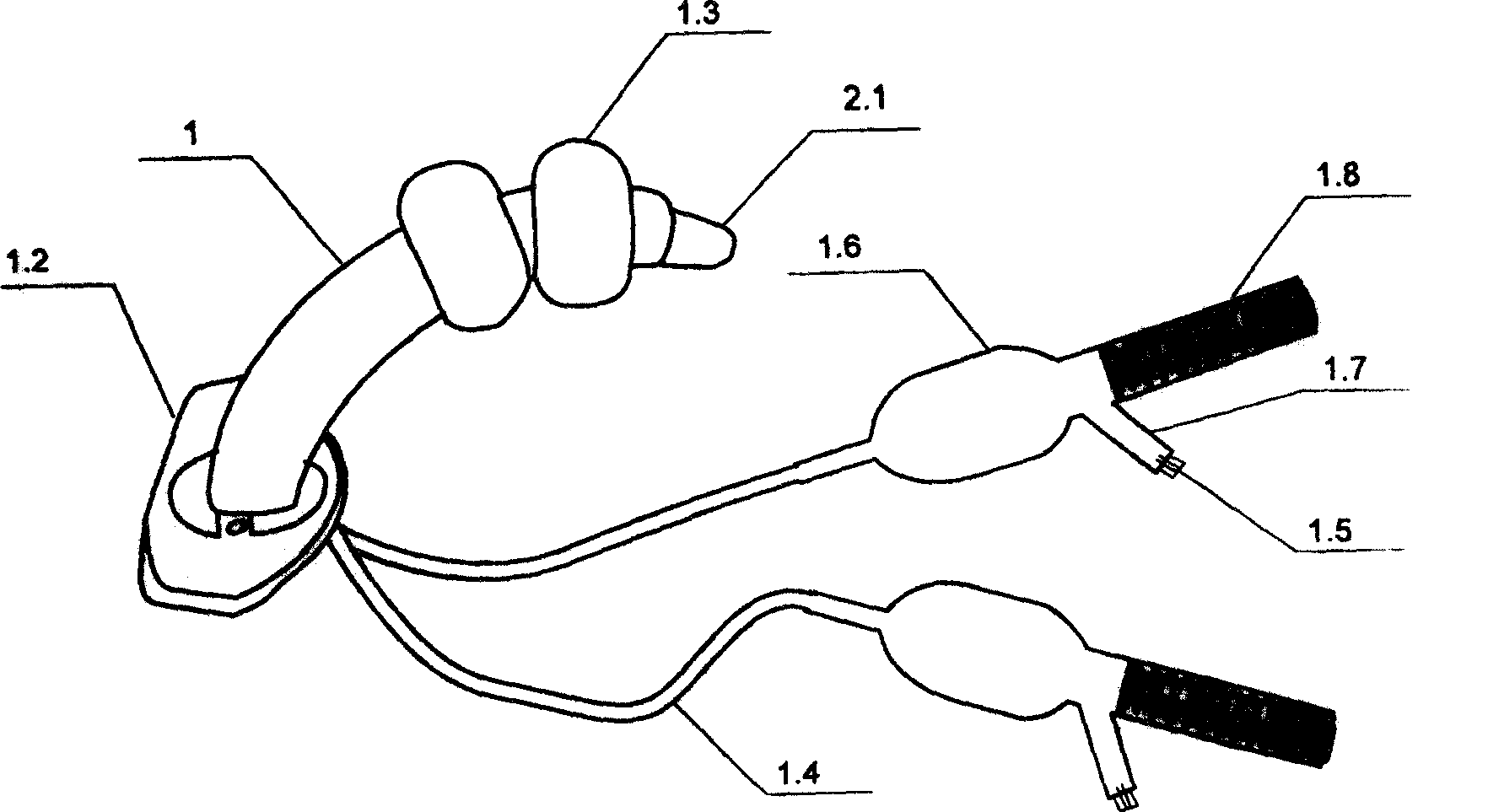 Double airbag trachea cannula