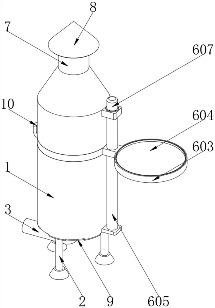 A waste gas purification equipment for chemical plants integrating filtration, adsorption and dust removal