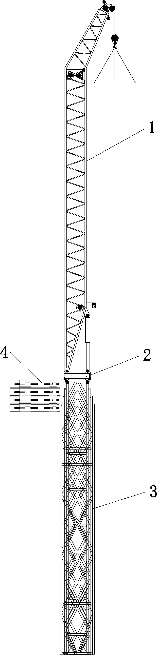 Crane for installing and maintaining wind driven generator