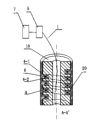 Device for monitoring deformation of frozen wall of shaft