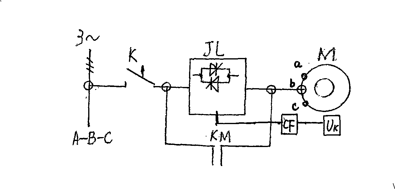 Low/medium voltage and high voltage motor soft starter composed by three-phase commutation bridge
