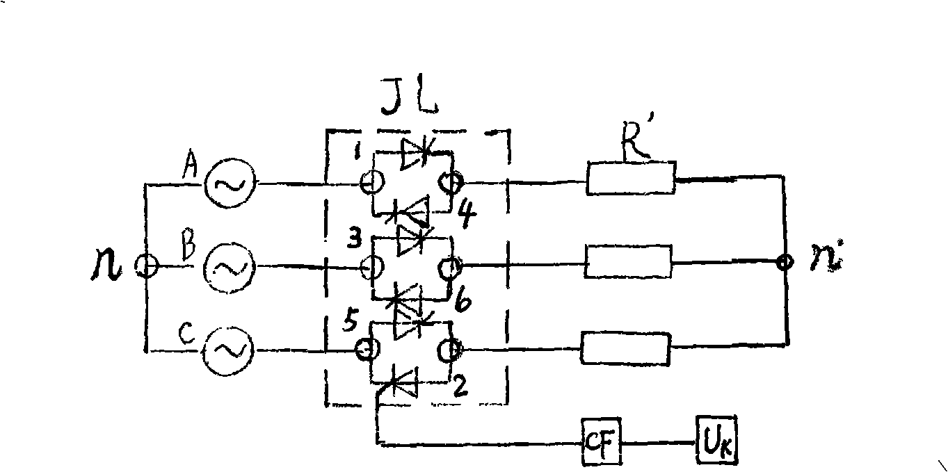 Low/medium voltage and high voltage motor soft starter composed by three-phase commutation bridge