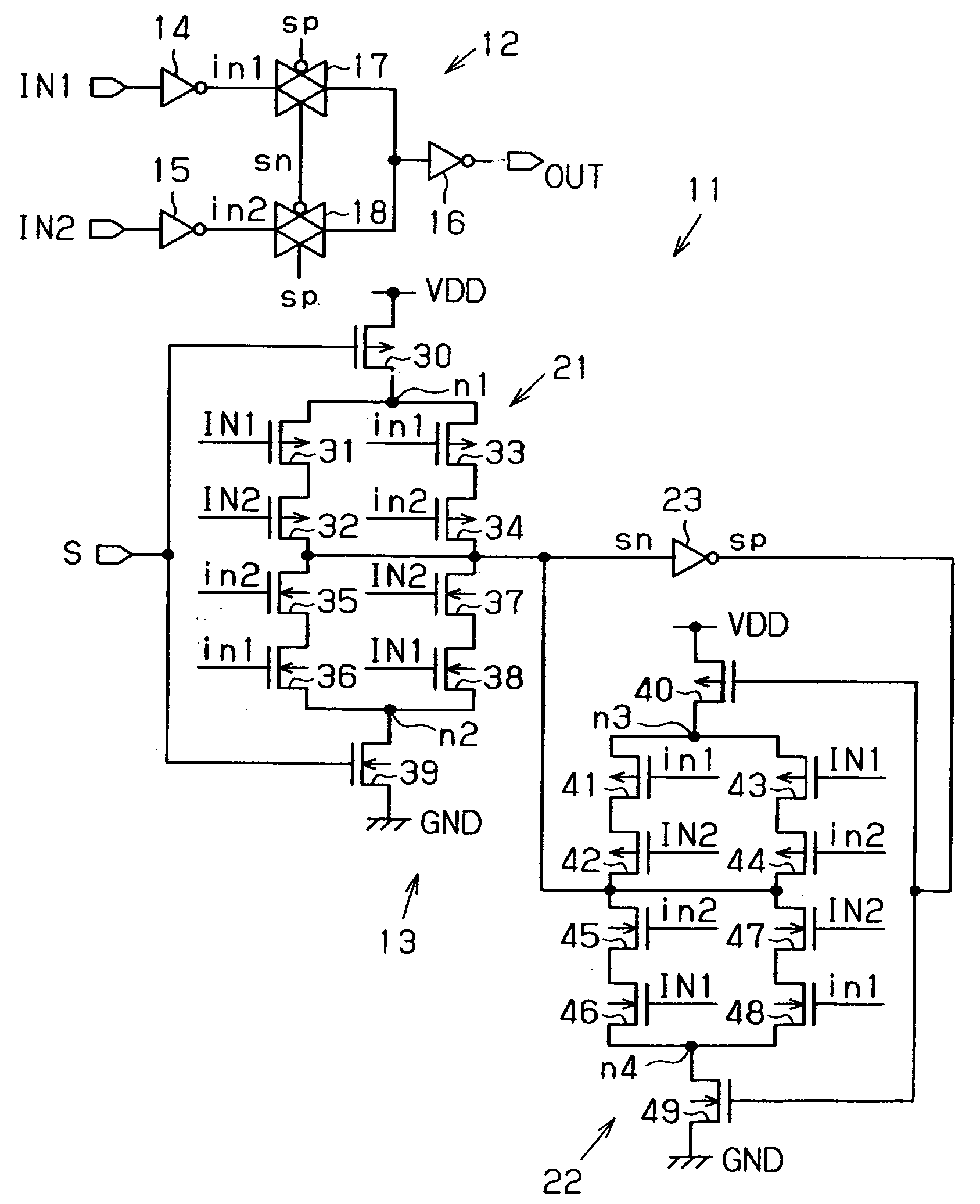 Selector circuit and semiconductor device