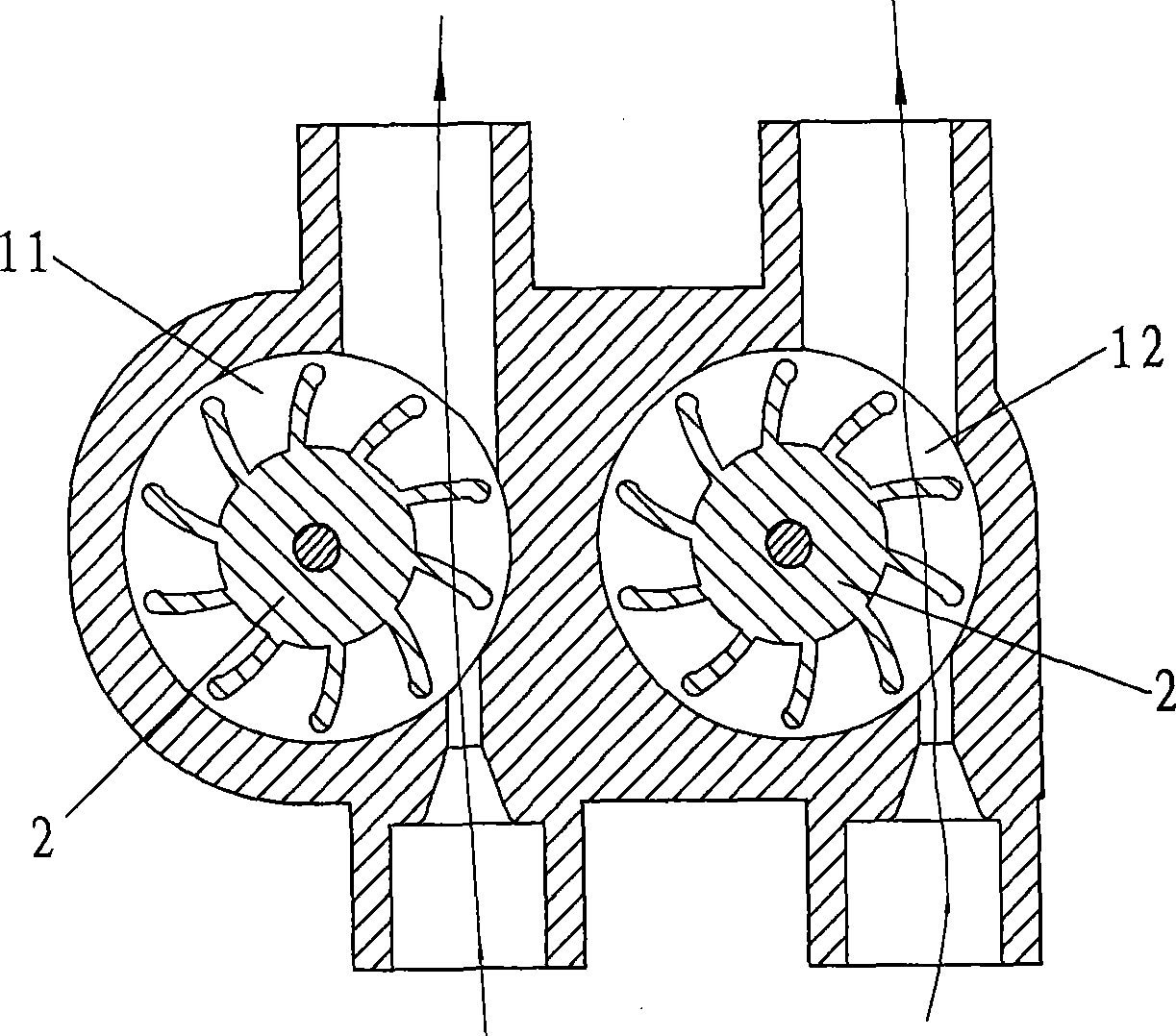 Double-inlet electric generating apparatus for outlet terminal of kitchen and toilet