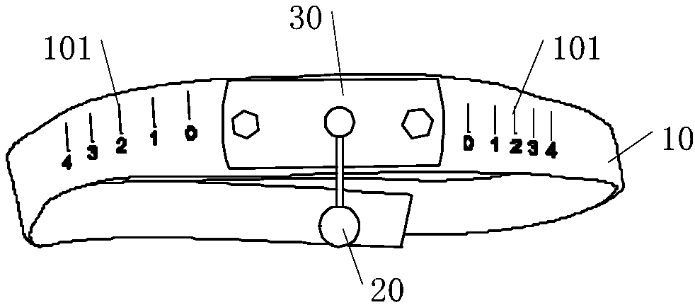 Head-face symmetry measuring device and system