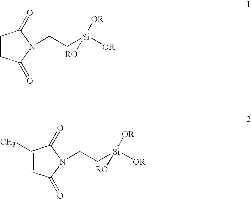 Rubber compositions containing non-sulfur silica coupling agents bound to diene rubbers