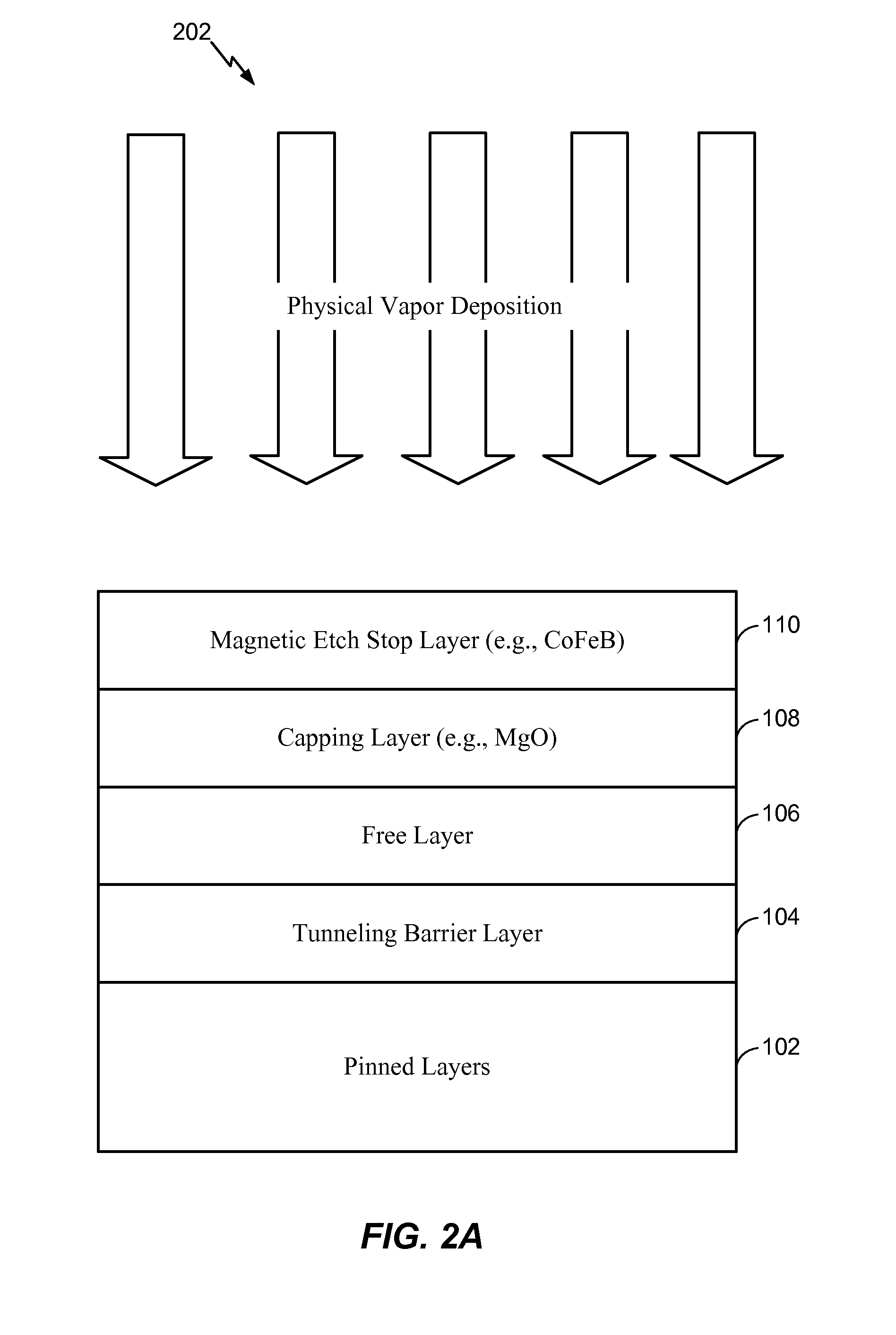 Magnetic etch stop layer for spin-transfer torque magnetoresistive random access memory magnetic tunnel junction device