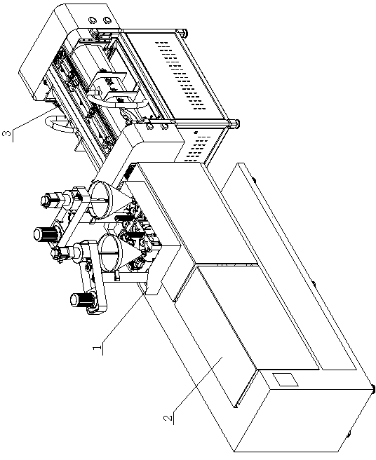 Full-automatic double-head metering, filling and vacuum packaging all-in-one machine