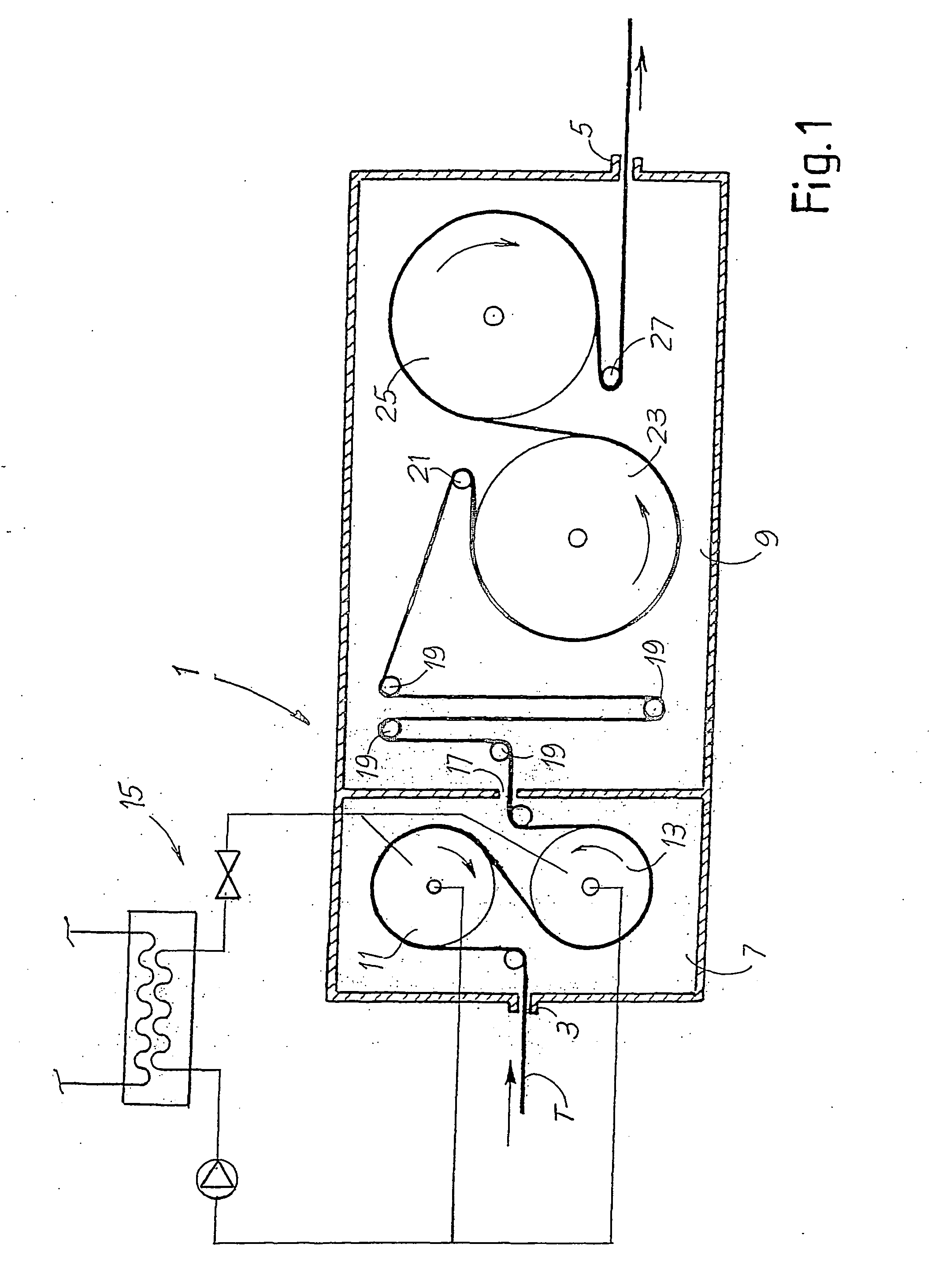 Method and machine for treating textile materials by ammonia or other liquids