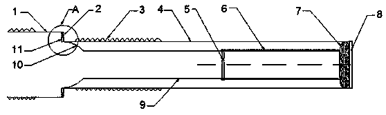 Duct piece fixing pile device for fixing shield tunnel duct piece and using method