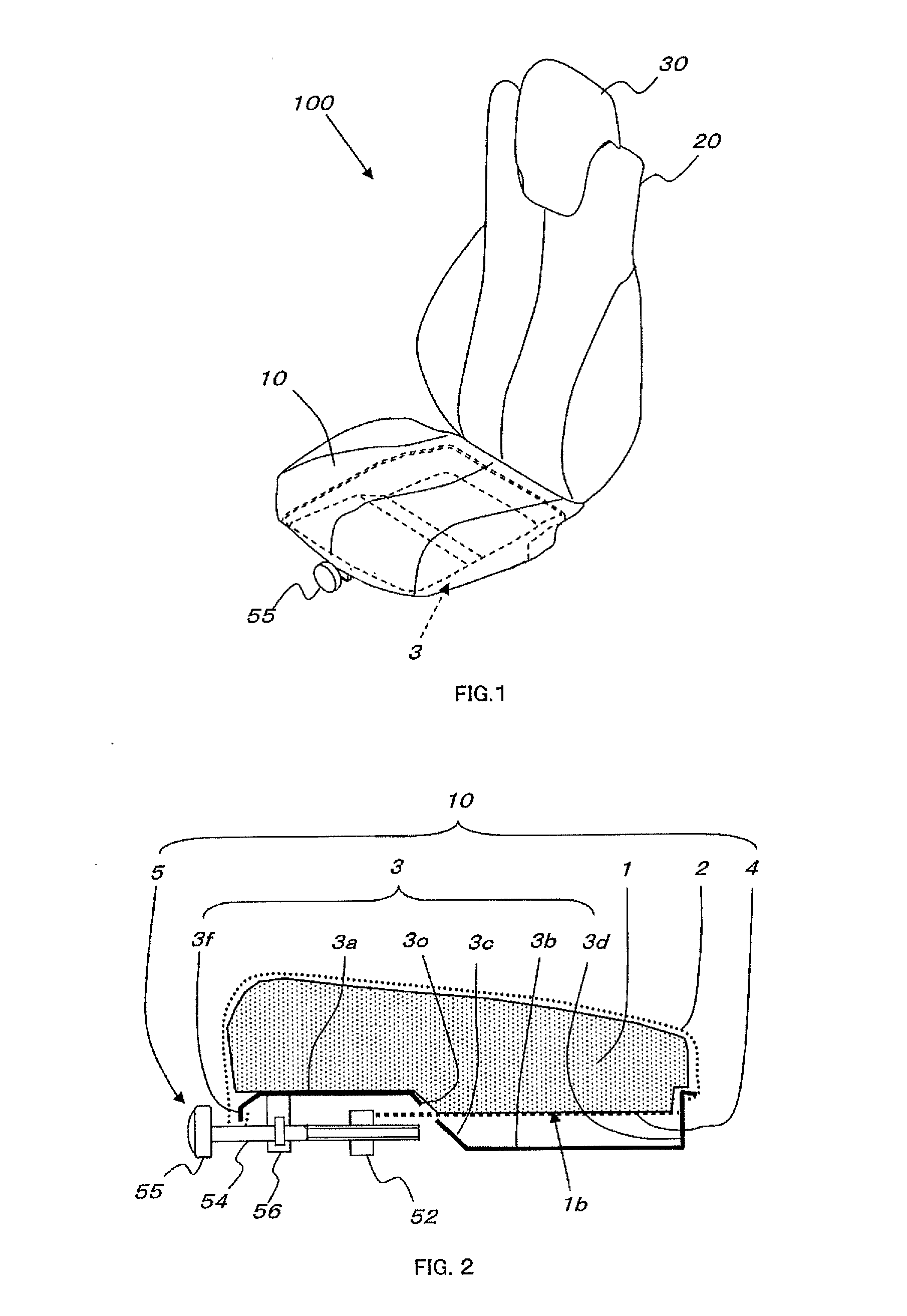 Cushion structure for vehicle seat