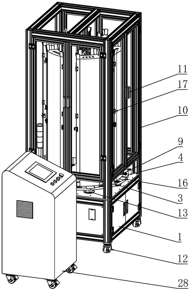 Paper cup machine paper transfer stock bin