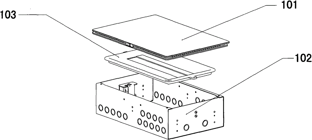 Heat-conductive durable strong-current and weak-current two-functional electric box