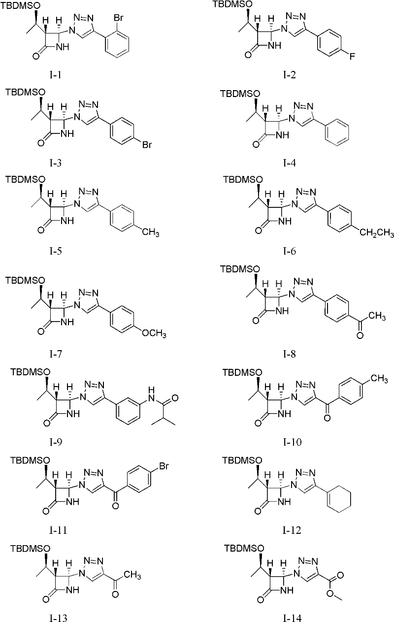 Application of 4-1H-1,2,3-triazole-beta-lactam derivative
