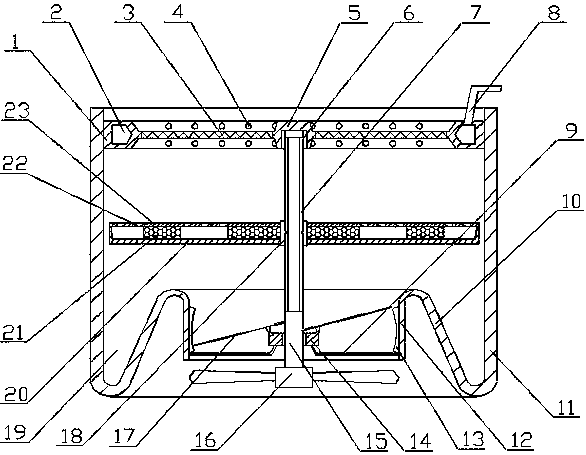 A dust collection and dedusting device for building construction ground