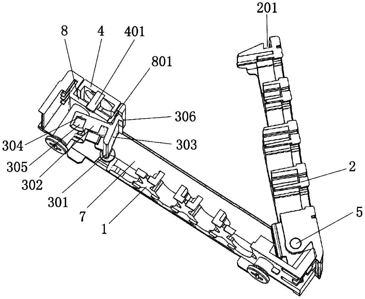 Server case and hard disk bracket module locking and unlocking mechanism thereof