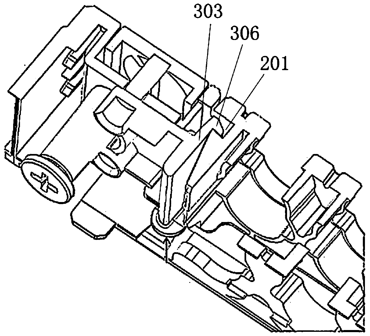 Server case and hard disk bracket module locking and unlocking mechanism thereof