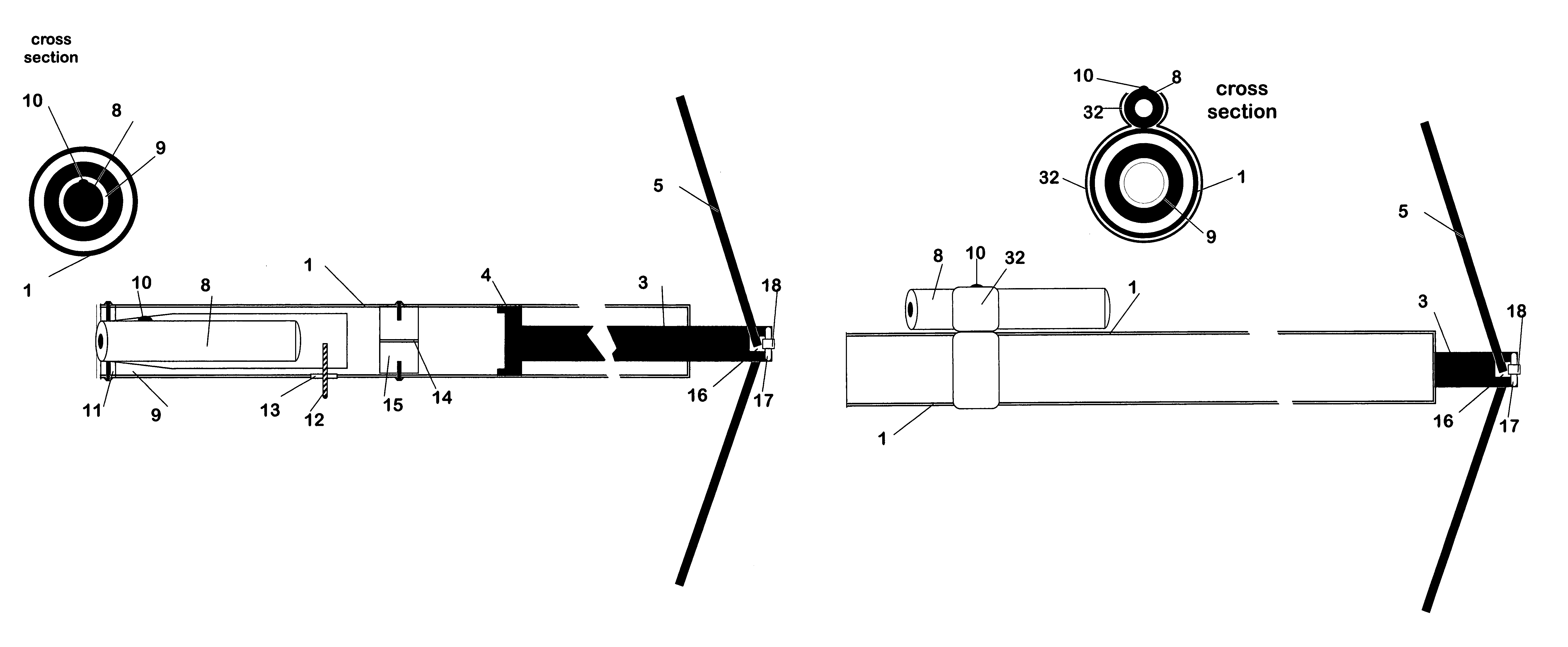 Laser-equipped pneumatic training aid for safe drawing of the bowstring