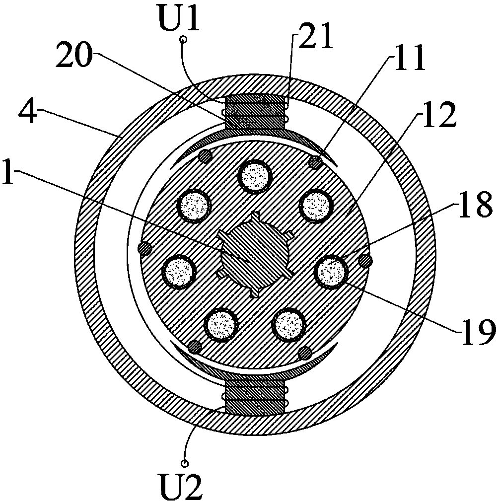 DC stator excitation type mechanical-electro-liquid coupler