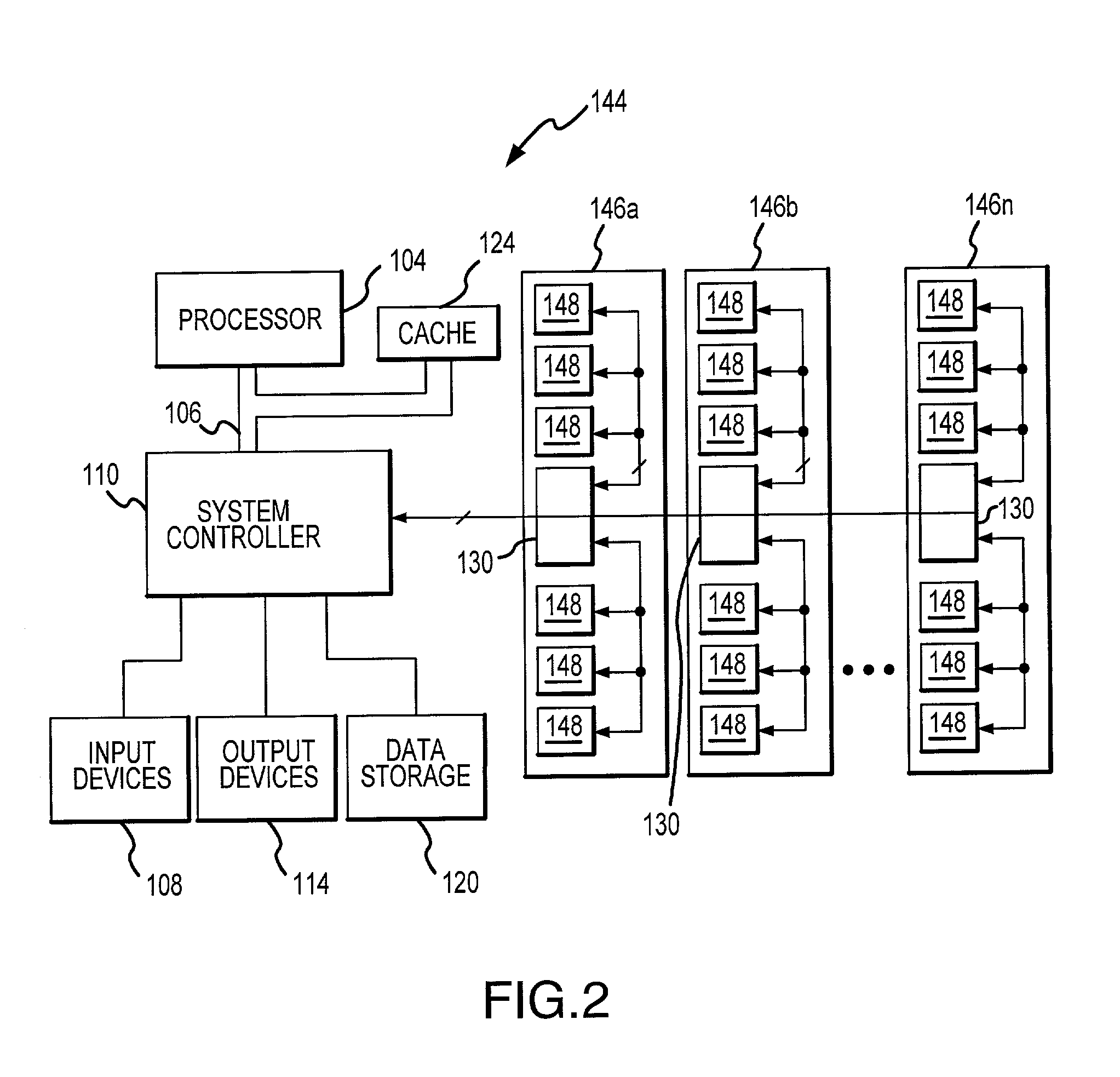 Memory hub with internal cache and/or memory access prediction