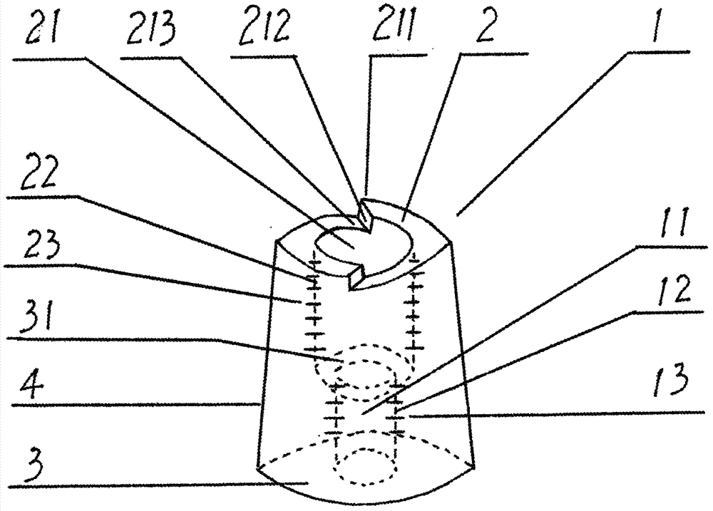 Heat-treatment quenching hardened anti-theft nut with top barrier at top