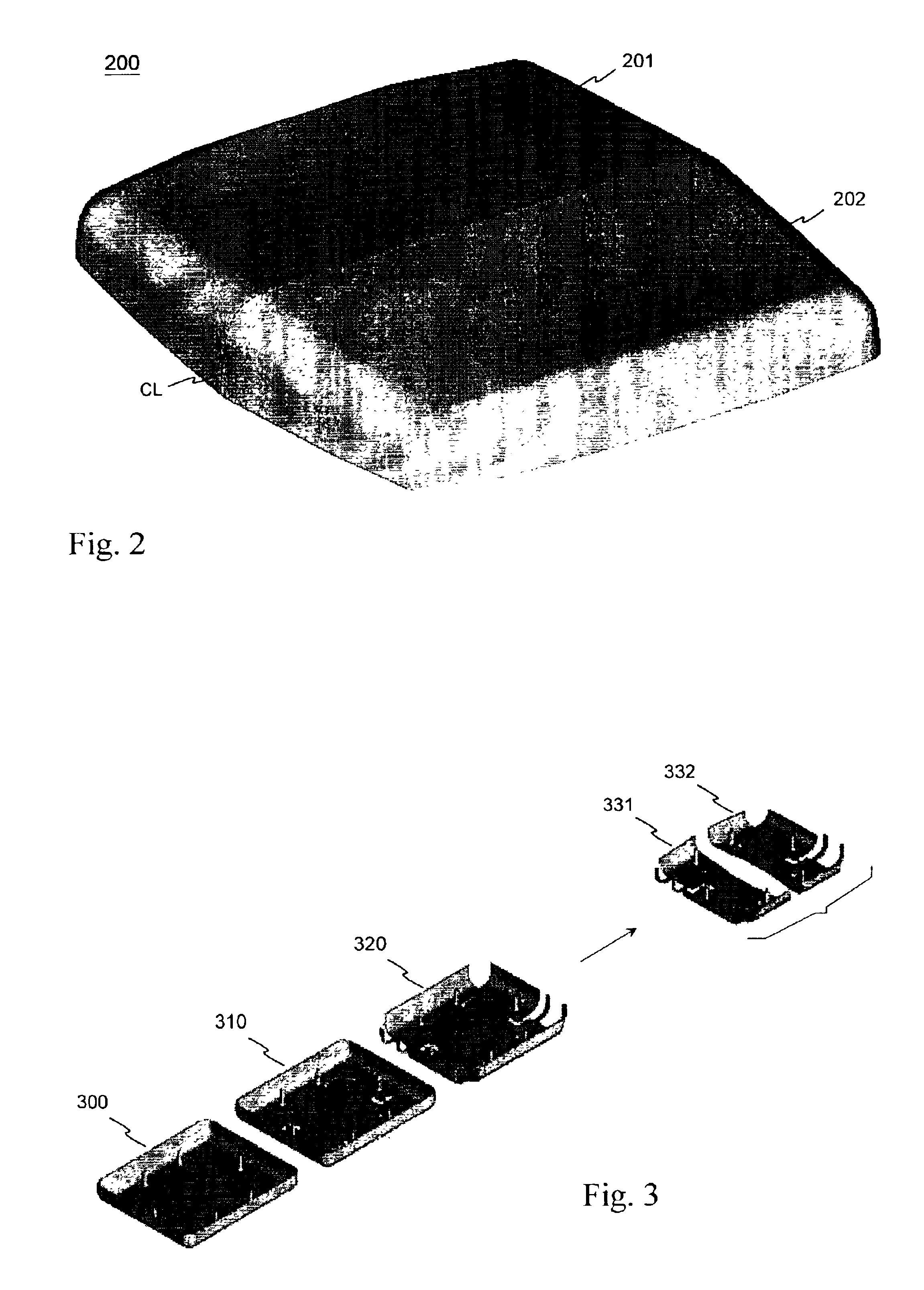 Method of manufacturing an internal antenna, and antenna element