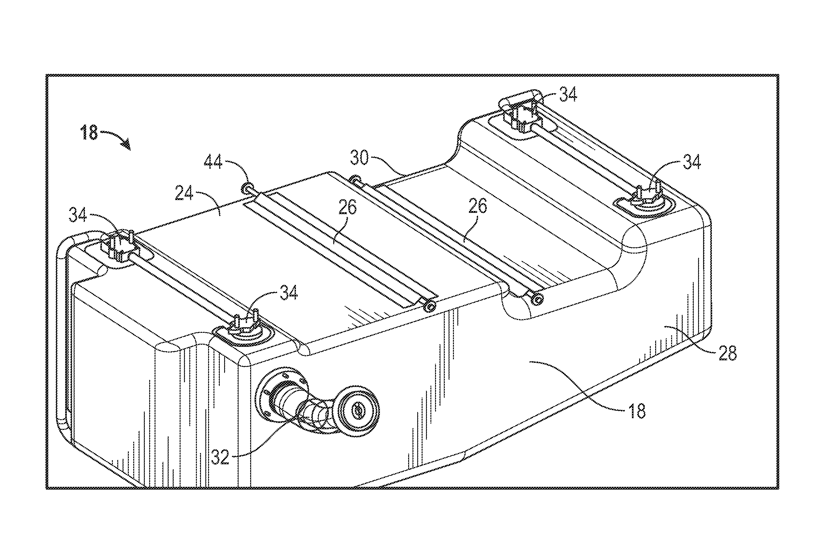 Sleeve and rod support for fuel bladder