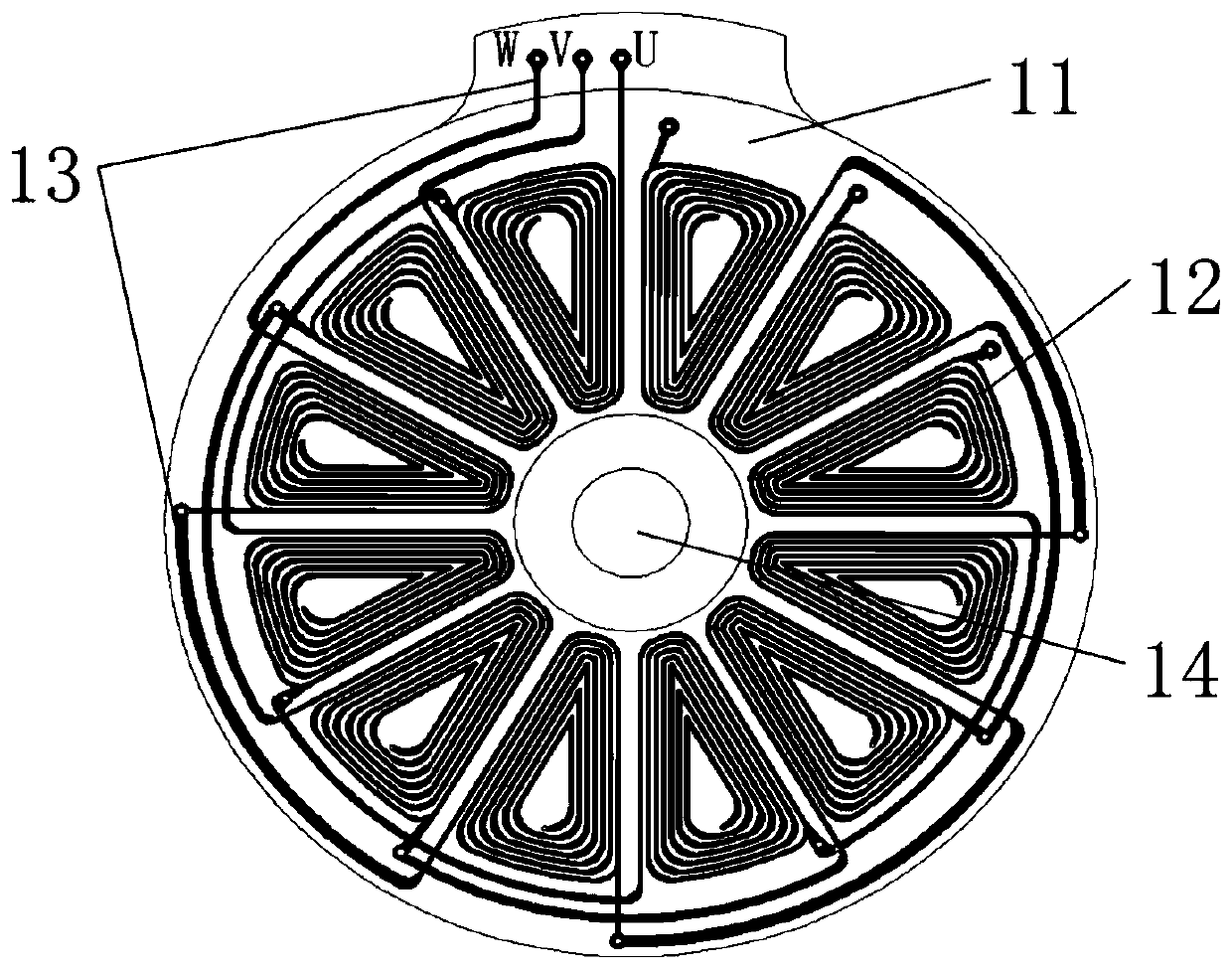 Ceramic PCB disc type brushless excitation motor