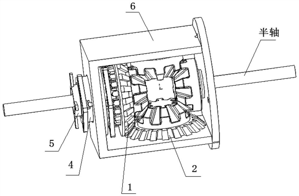 Follow-flying-type differential lock structure