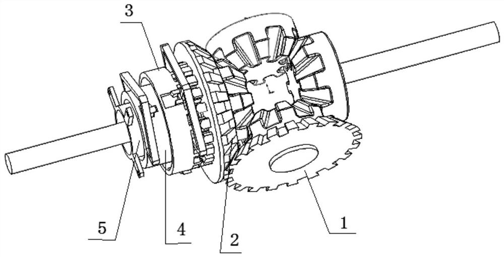 Follow-flying-type differential lock structure