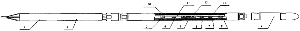 High-temperature six-parameter combination tester, test system and test method