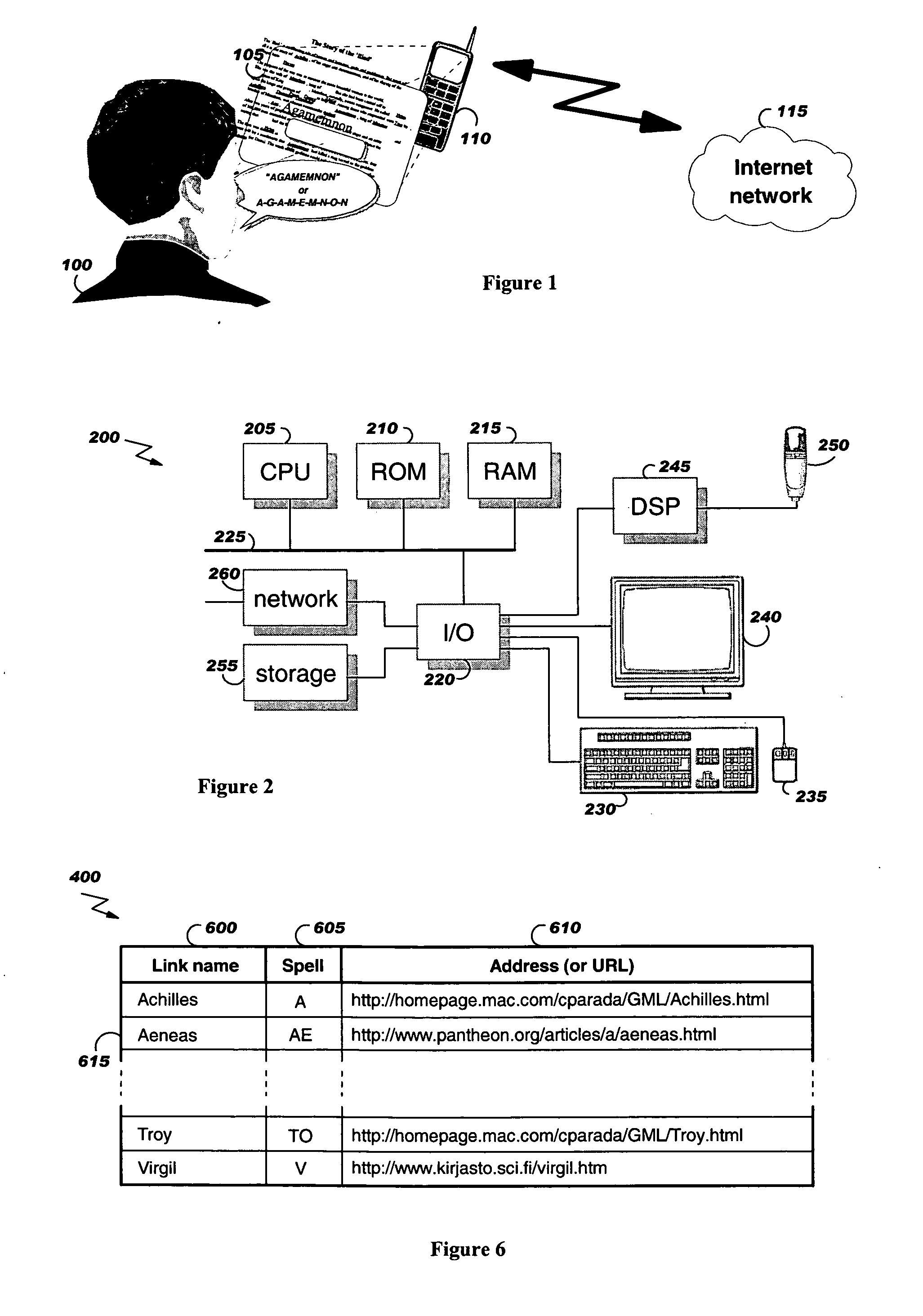 Method and systems for accessing data by spelling discrimination letters of link names