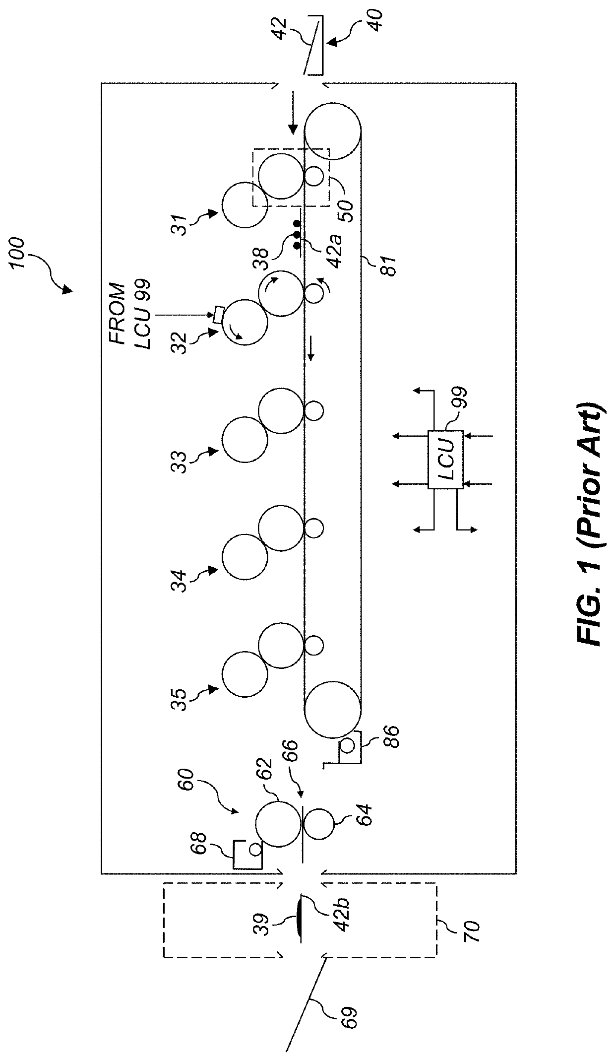 Printing system for printing on tabbed media