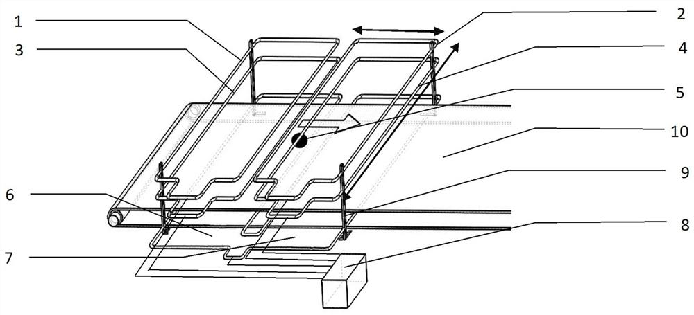 Balanced metal detection device and method based on matrix coil