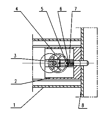 Connecting device of horizontal frame and vertical frame of curtain wall