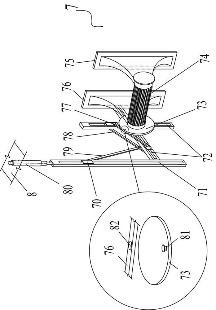 Multi-mass point series speed amplification vibration damping device and connection method for wind power blades