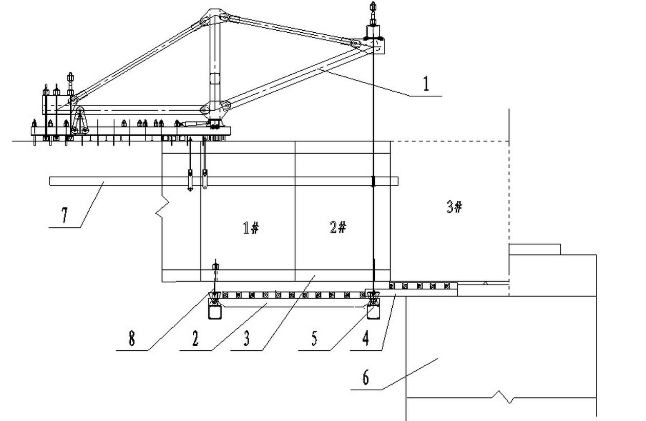 Hanging basket cantilever method construction method of large-span continuous rigid beam sidespan cast-in-place beam section