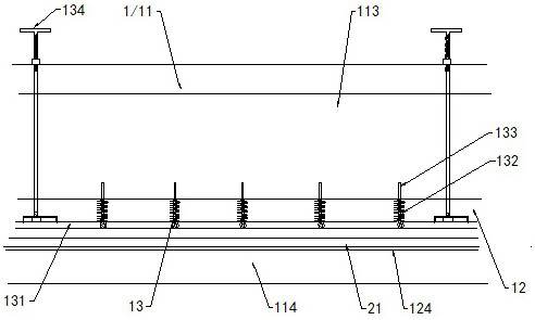 A sedimentation tank dredging device