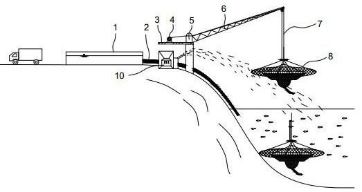 A mechanical trapping device for purse-seine culture in large-area waters