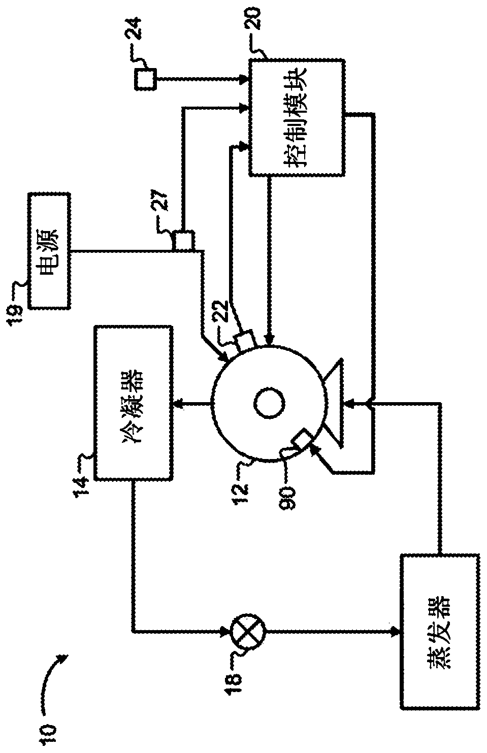 Compressor with flooded start control