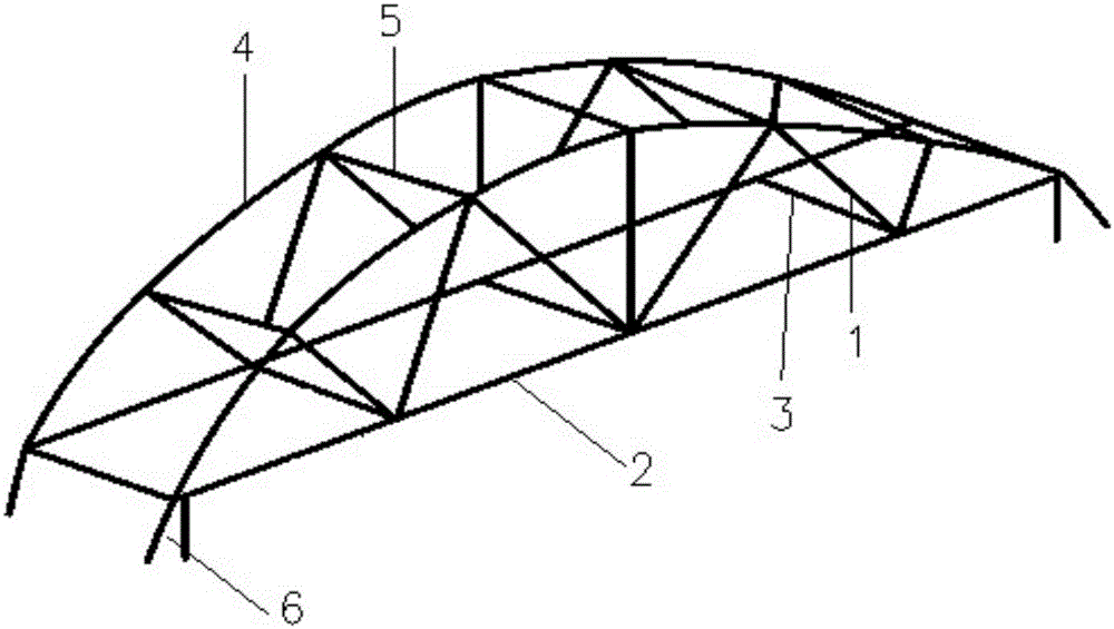 Stretch-draw forming composite structure arch bridge and building method thereof